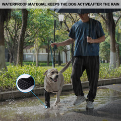 yrenoer Dog Recovery Socks waterproof material closeup highlights durable paw protection for wet days.
