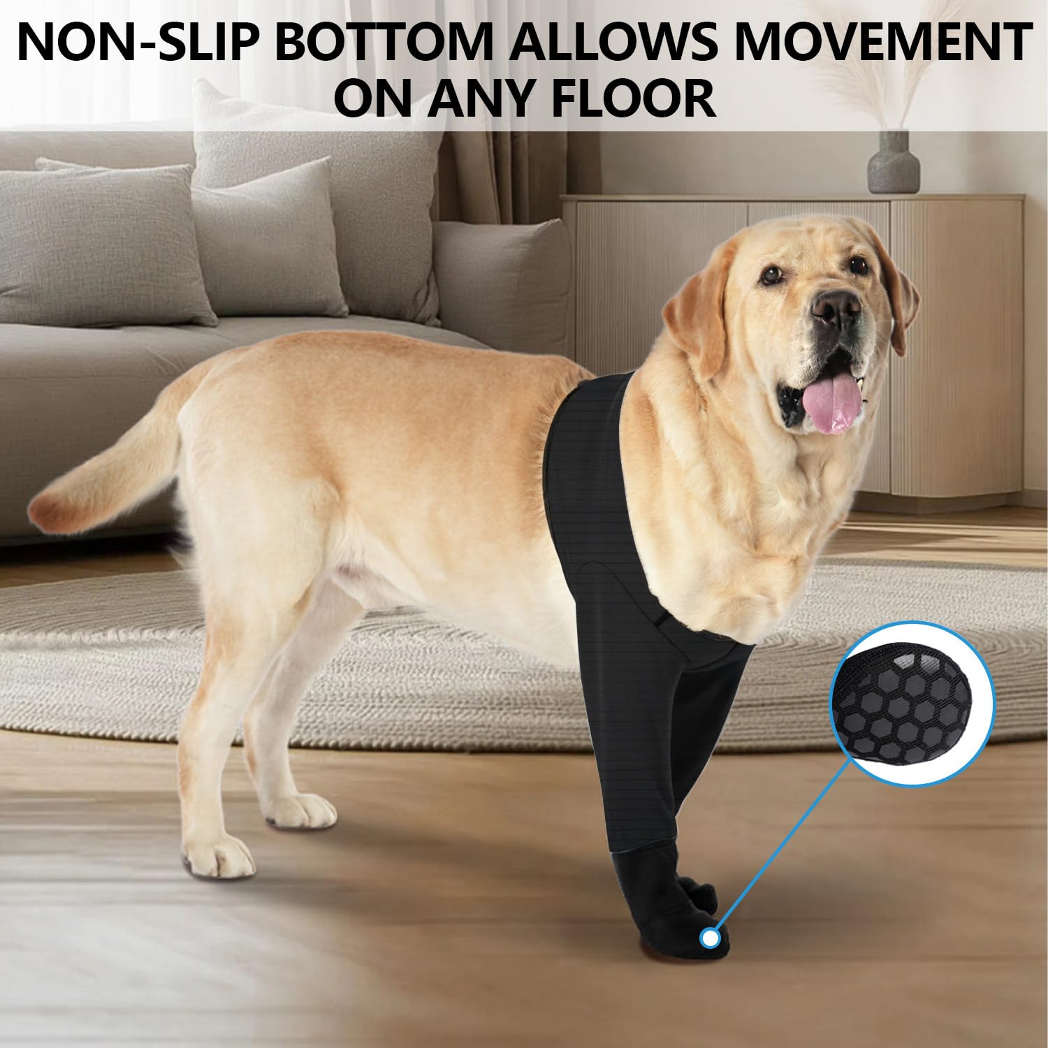 yrenoer dog socks boots textured rubber sole delivers 360-degree floor traction.