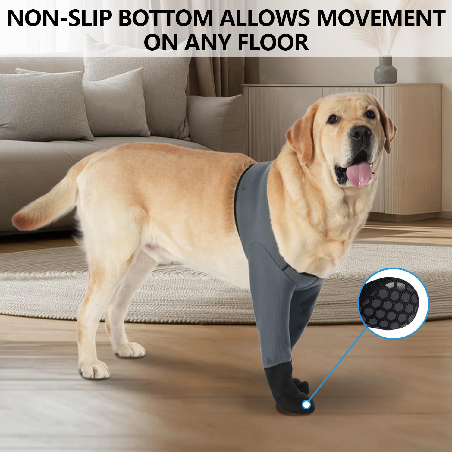 yrenoer dog socks gray seamless interior lining reduces friction and irritation