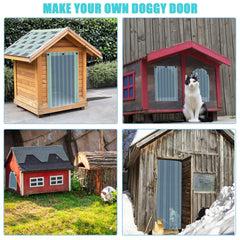 Ysglory dog door flap, cut-to-length demo for perfect DIY fit