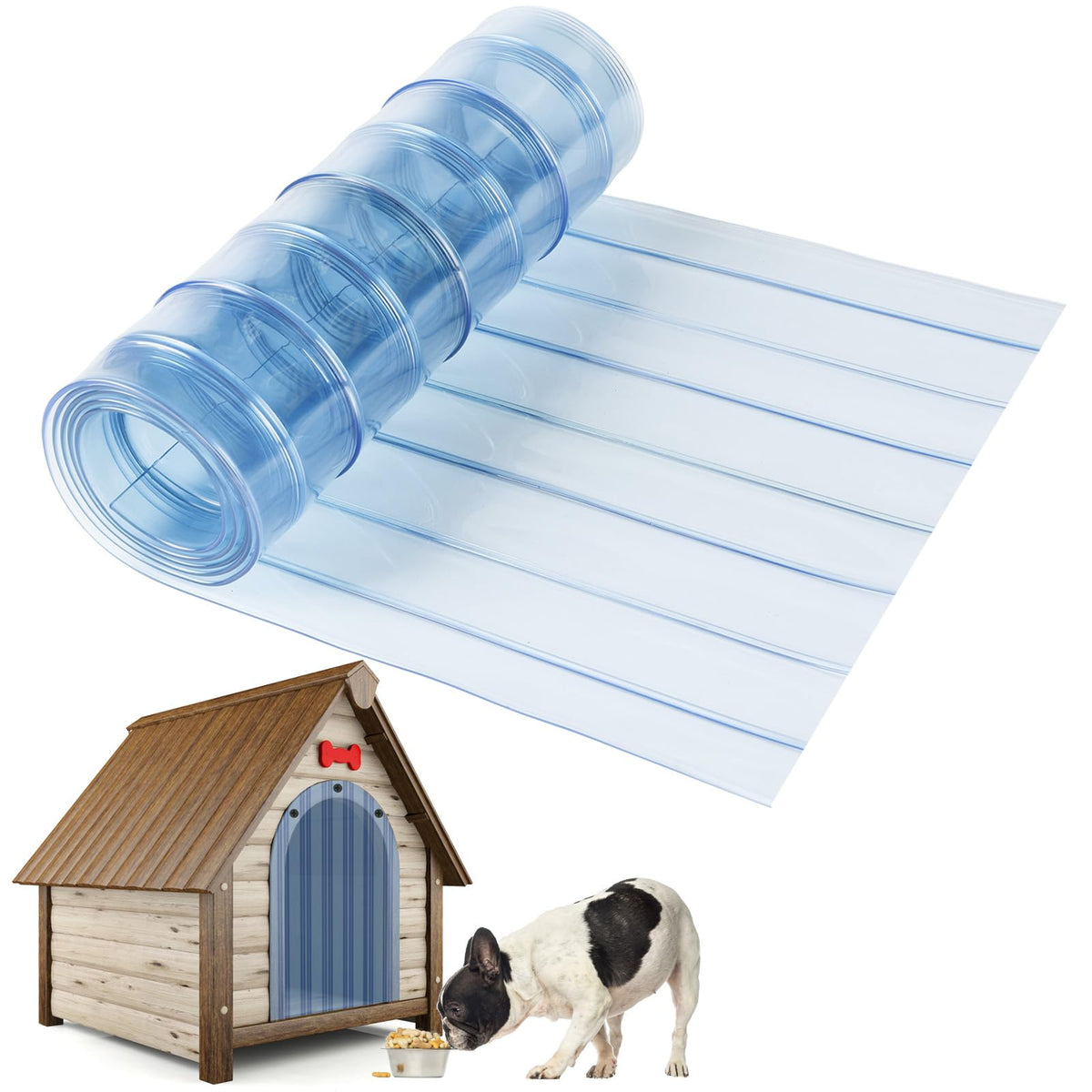 Ysglory dog door flap transparent design eases pet entry while blocking drafts
