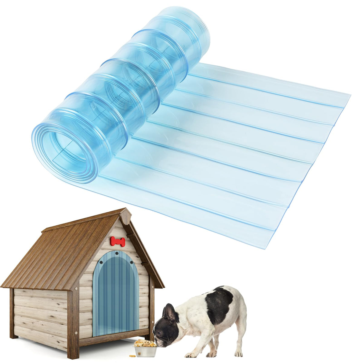 Ysglory dog door flap transparent front view promotes easy pet passage
