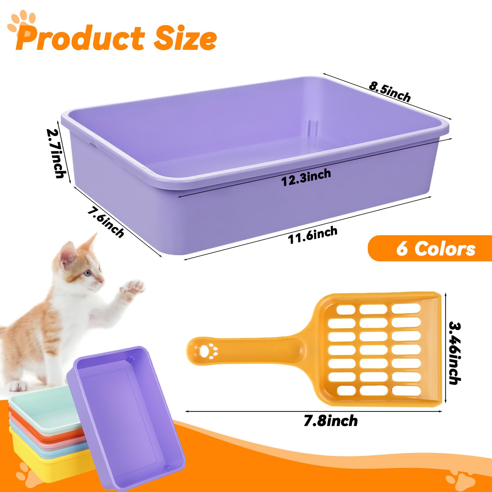 Ysglory PP non-stick odor-resistant litter box design keeps mess minimal and odors controlled.