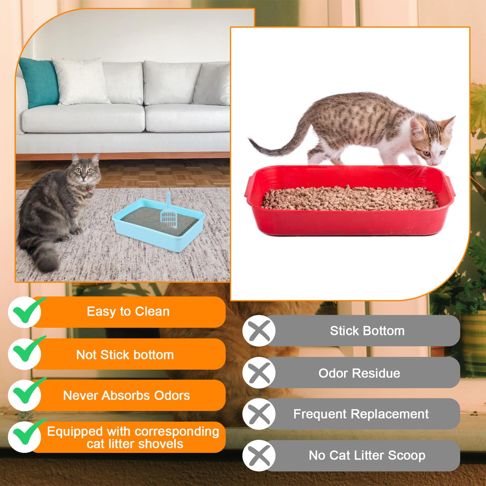 Ysglory raised-bottom litter design promotes better separation and easier scooping.