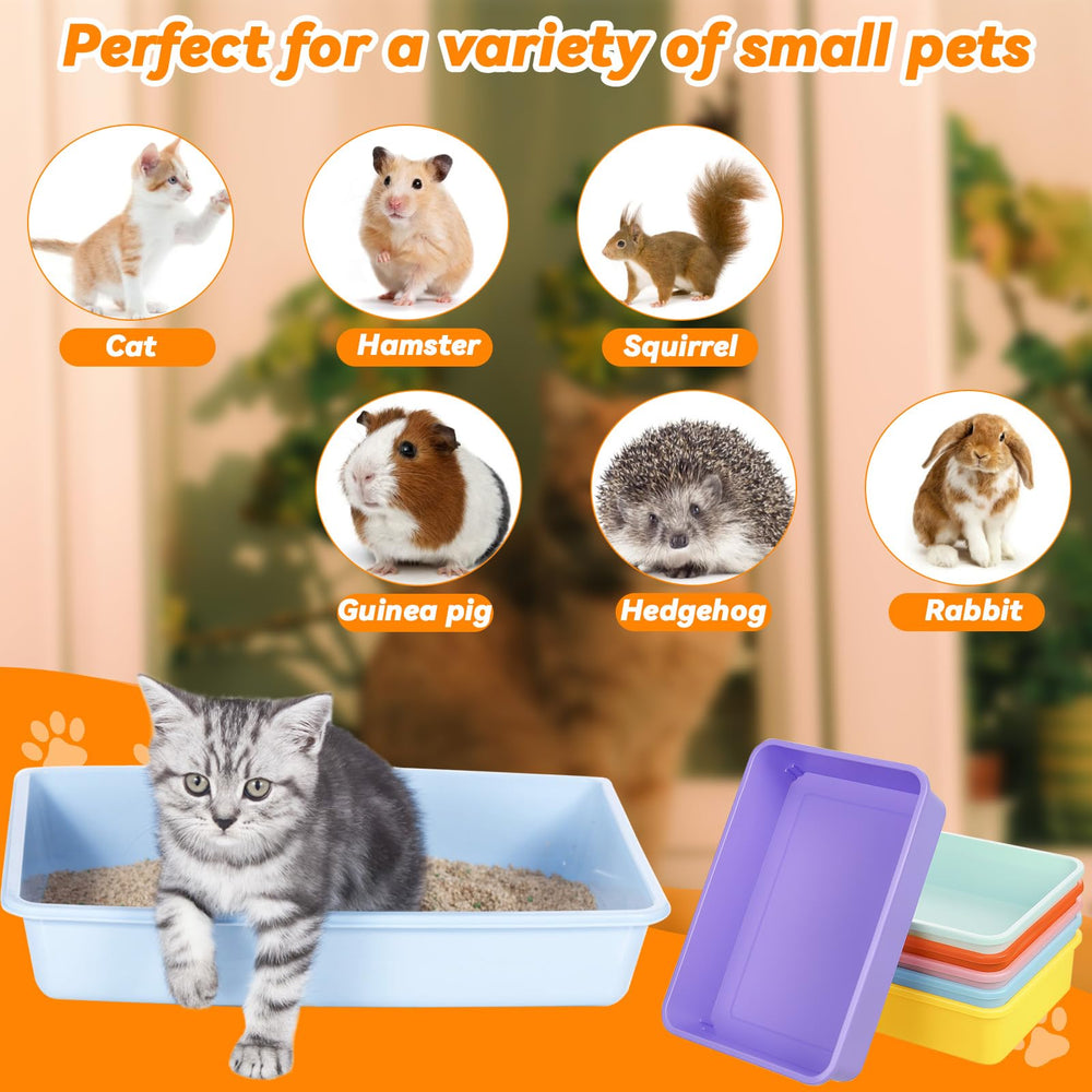 Ysglory smooth-edged litter tray protects paws during handling.