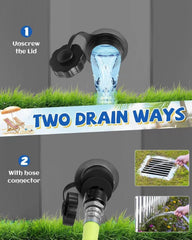 YSJILIDE dog-pool-quick-drain-valve enables quick cleanup after splash sessions.