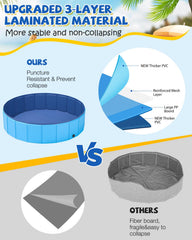 YSJILIDE foldable pool collapses easily for compact storage after outdoor fun.