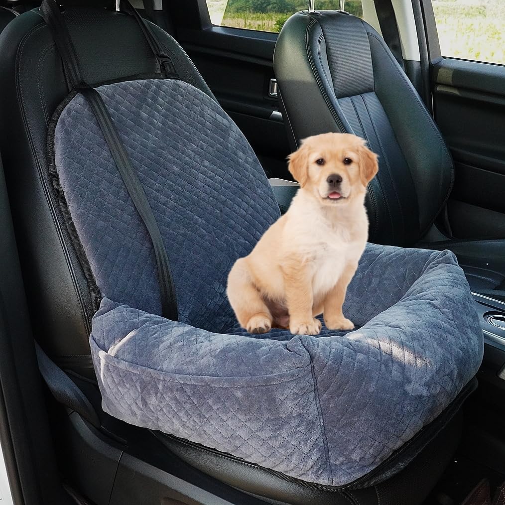 YSYFHG Luxury Dog Booster Seat back view for safer, cleaner car rides.