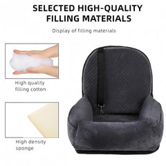 YSYFHG Booster Seat leash attachment helps keep pets in place on the road.