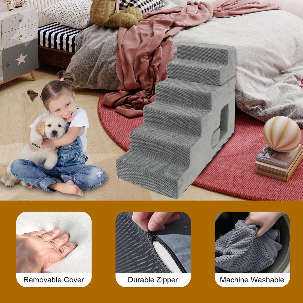 YU YUSING dog stairs dimensions 35L x 16W x 27H for high beds