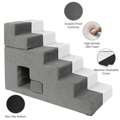 YU YUSING dog stairs with interlocking stabilizers for stable climbs
