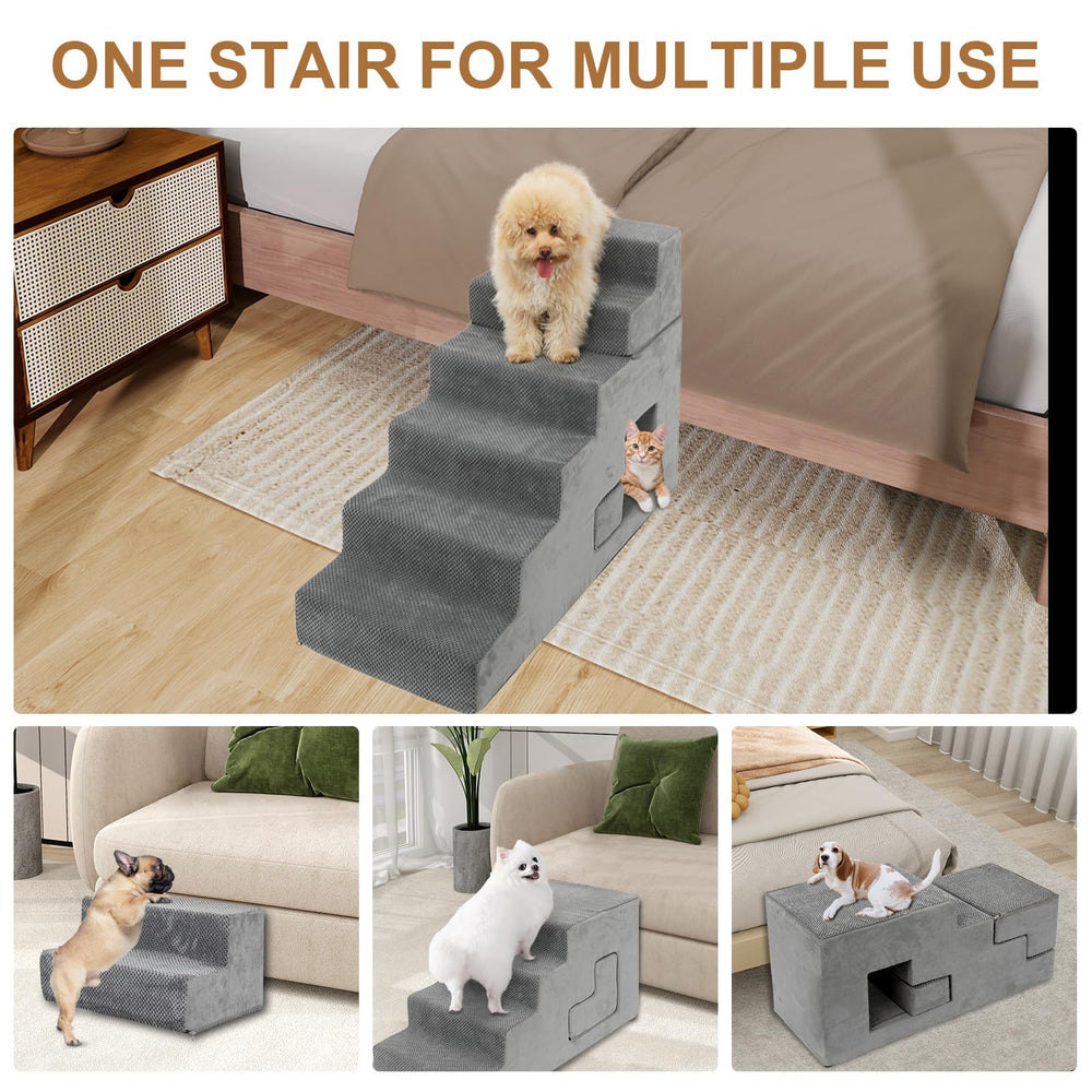 YU YUSING dog stairs removable washable cover simplifies cleaning