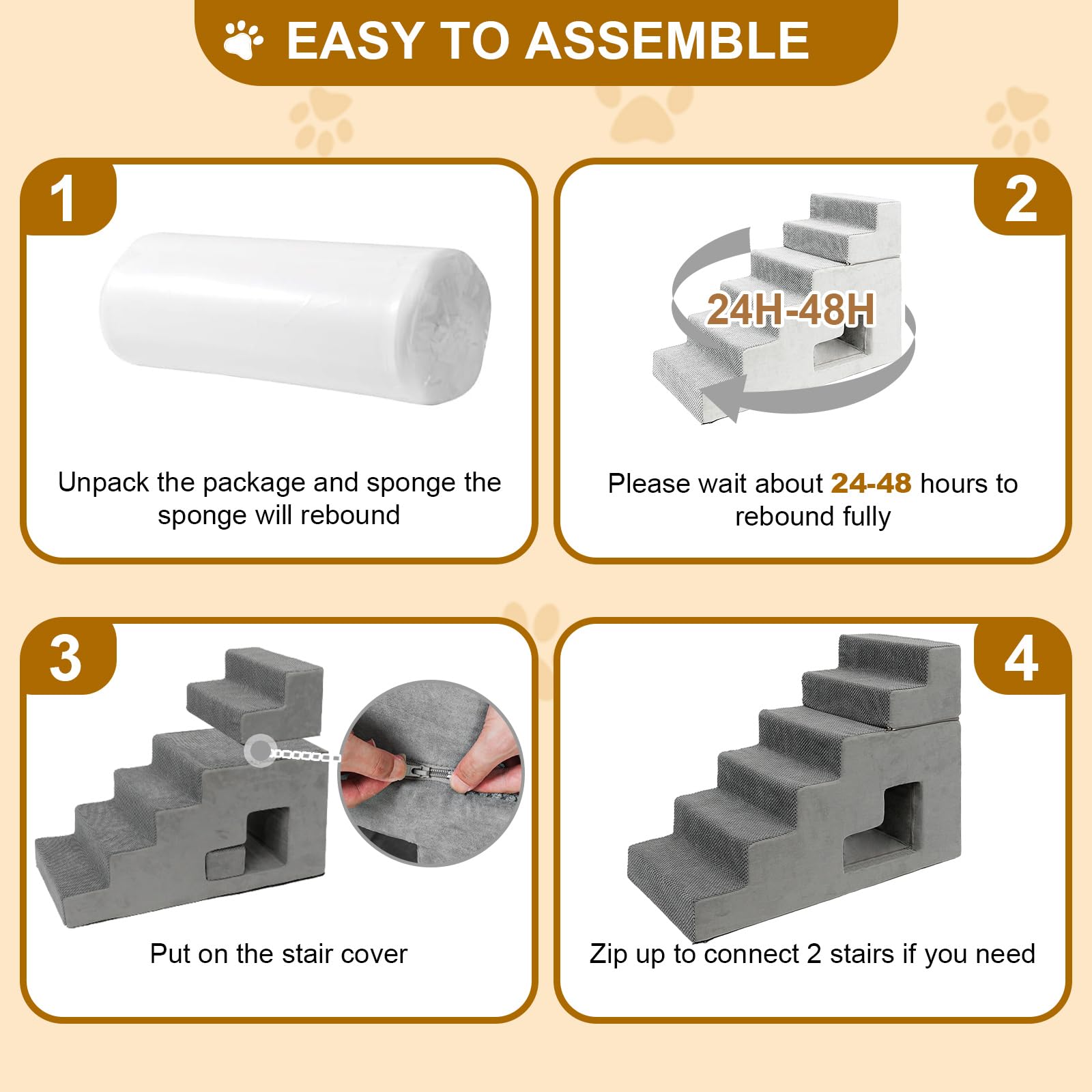 YU YUSING dog stairs stability system prevents wobble during climbs