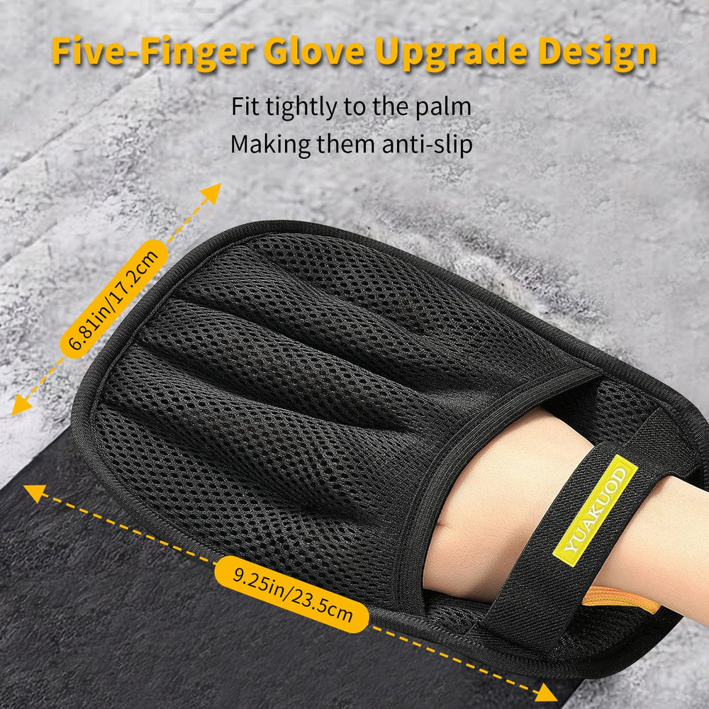 YUAKUOD glove five-finger design ensures secure grip during grooming