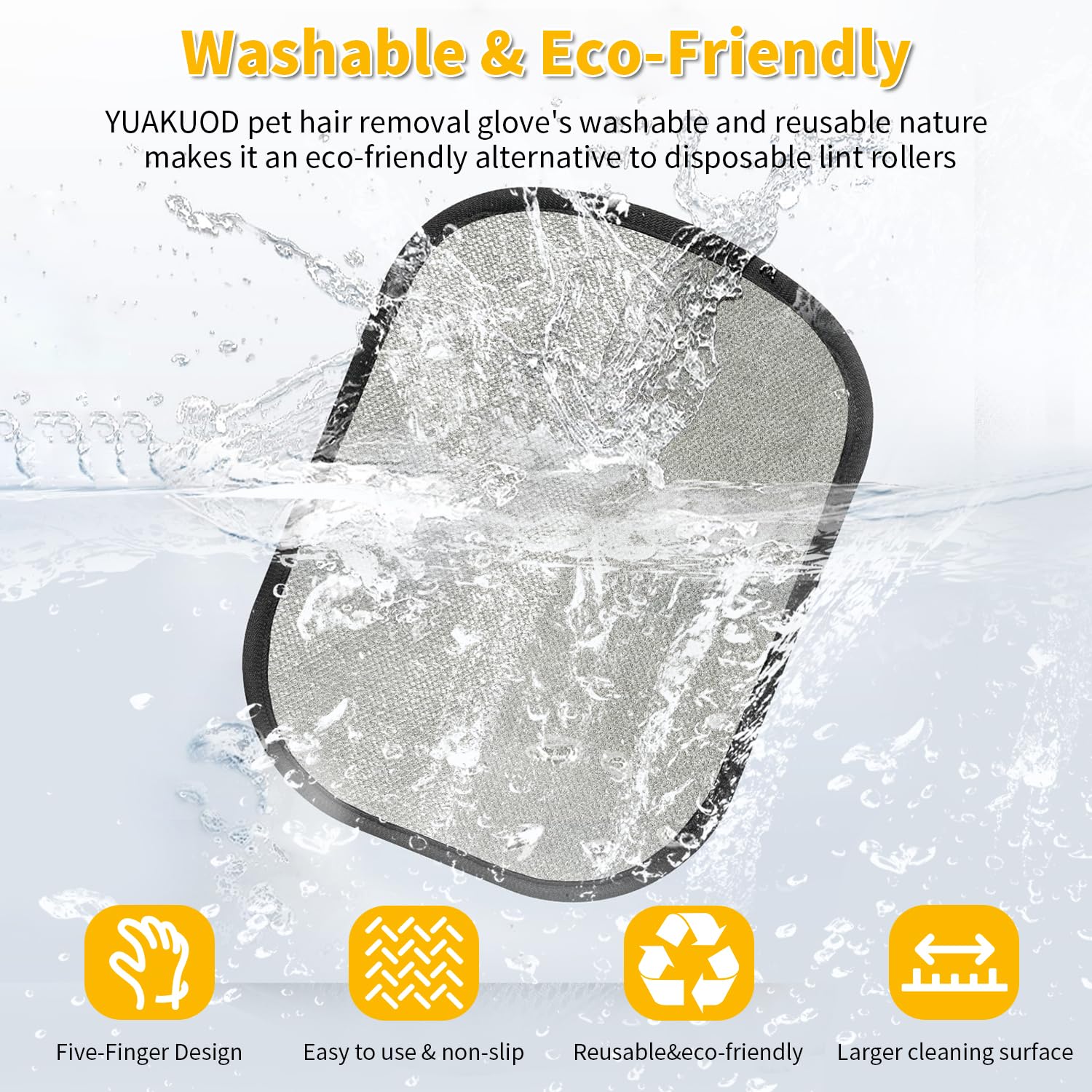 YUAKUOD glove larger size offers comfortable reach across surfaces