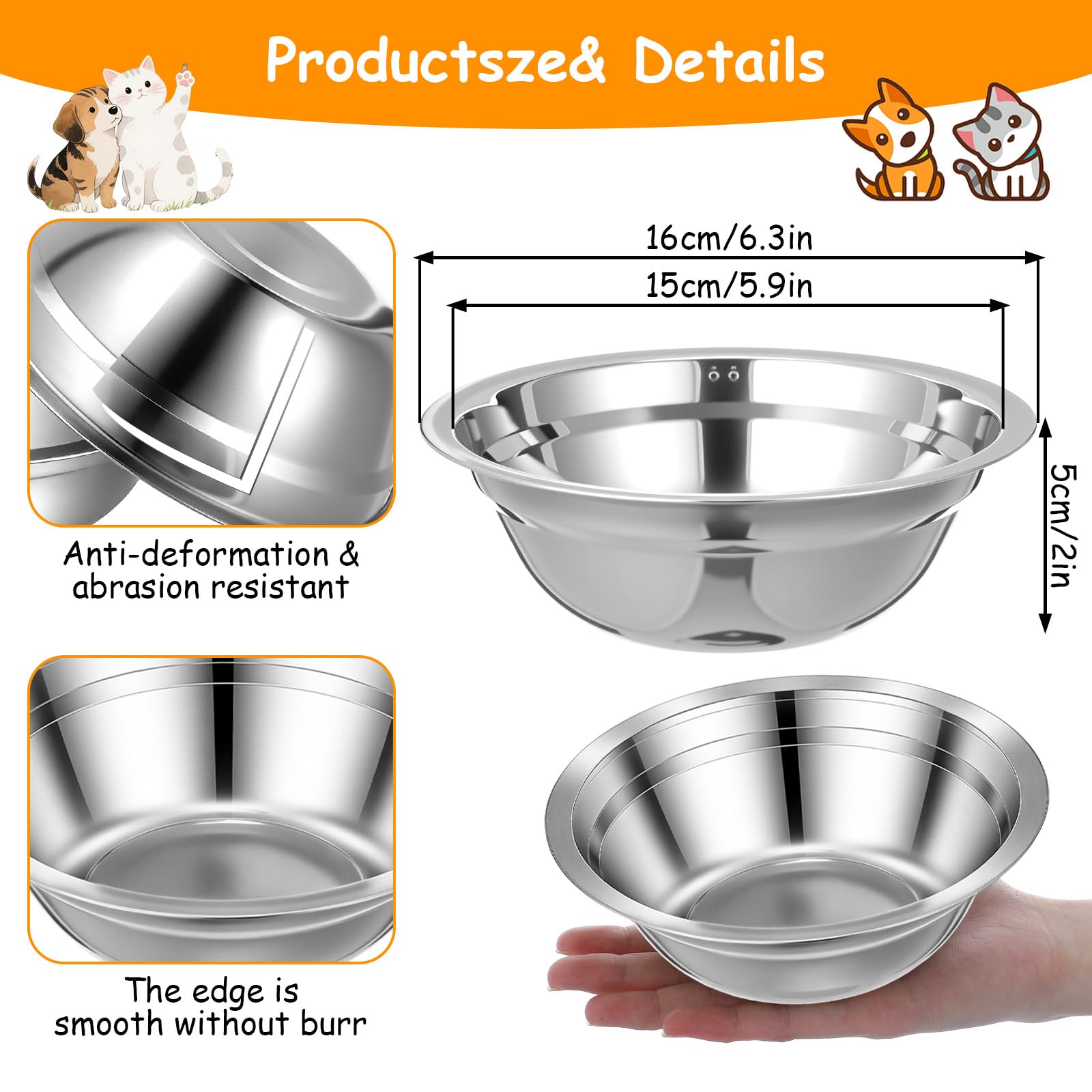 Yuanan bowls with rust-resistant smooth surface for long-lasting use