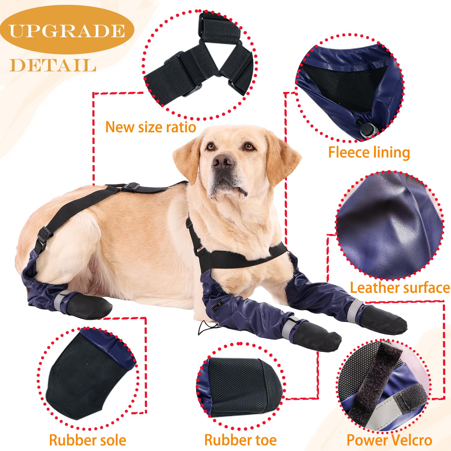 Yucca Waterproof Booties keep paws dry on rainy days and slushy surfaces