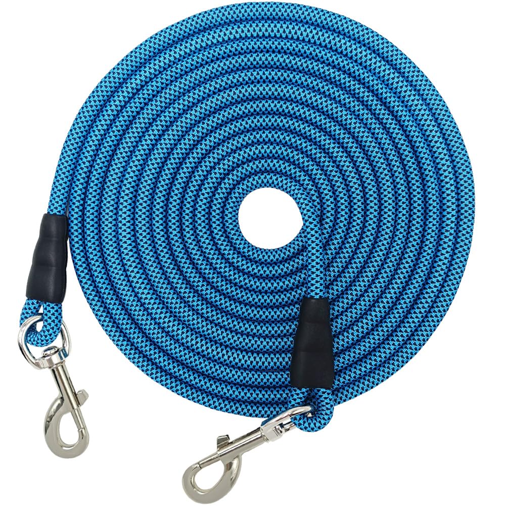 YUCFOREN dog tether long rope leash shows 40ft reach for outdoor training