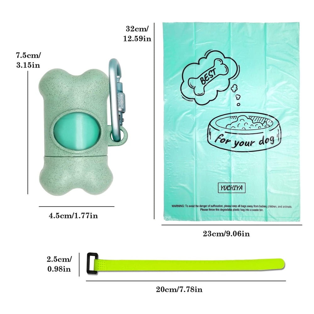 YUCHIYA carabiner with safety lock keeps dispenser secure on leash