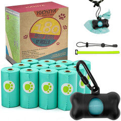 YUCHIYA dog poop bag dispenser front view shows easy-access design for bags during walks.