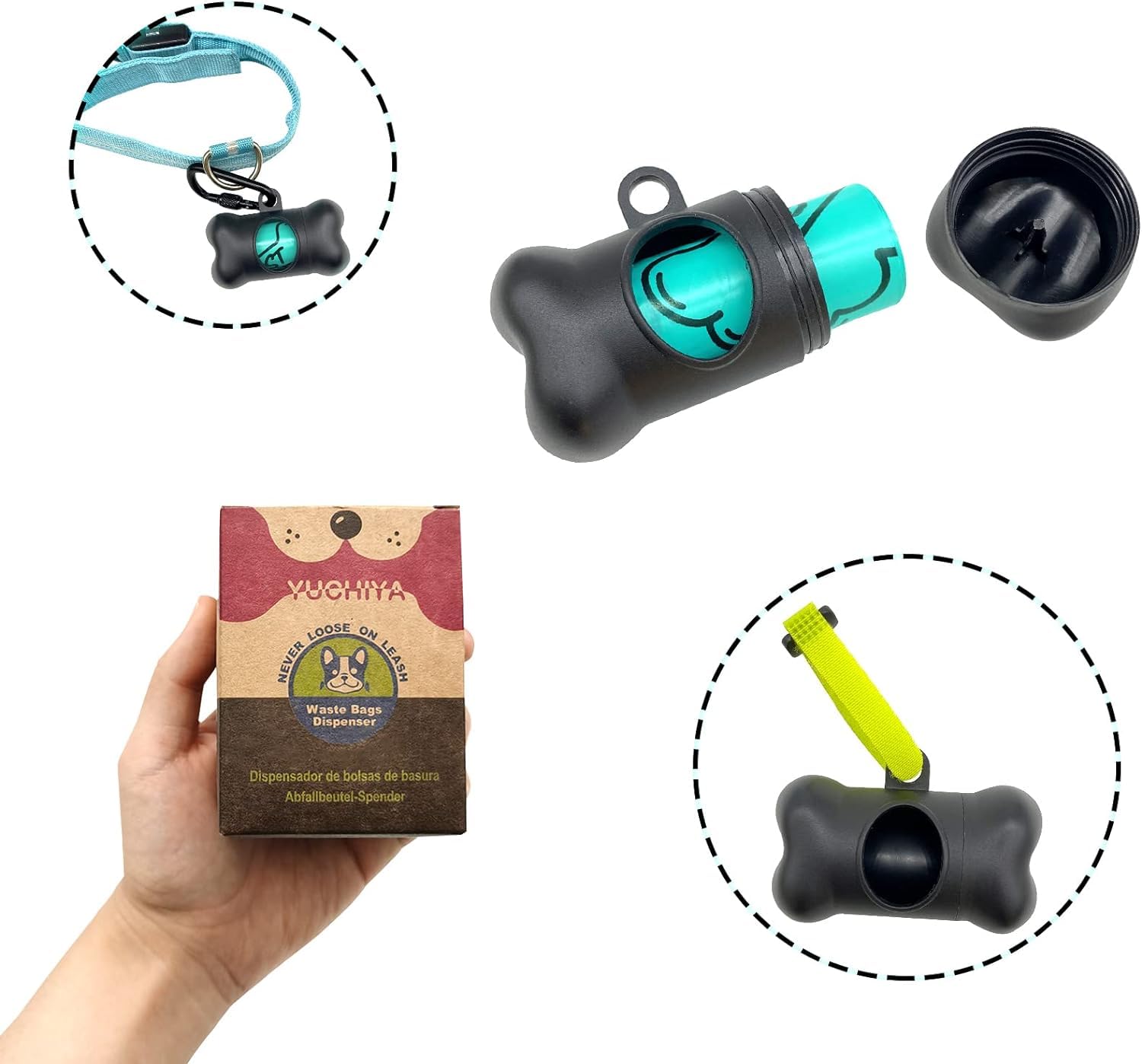 YUCHIYA scented bags rolls highlight odor-control for walks.