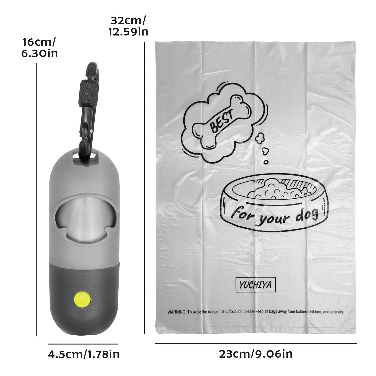 YUCHIYA three hooks provide versatile leash mounting options.