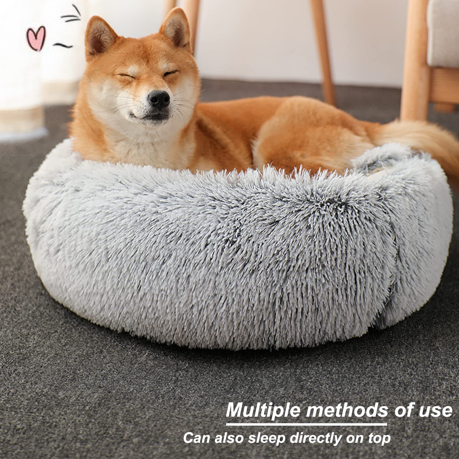 YUDANSI donut cuddler soft plush interior helps self-warming naps.