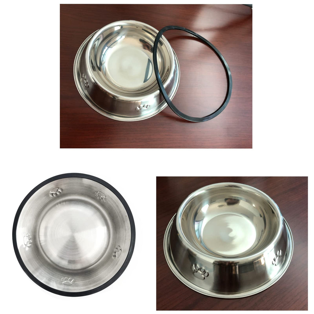 YUDANSI stainless steel dog bowl 2-pack for dry, wet food and water