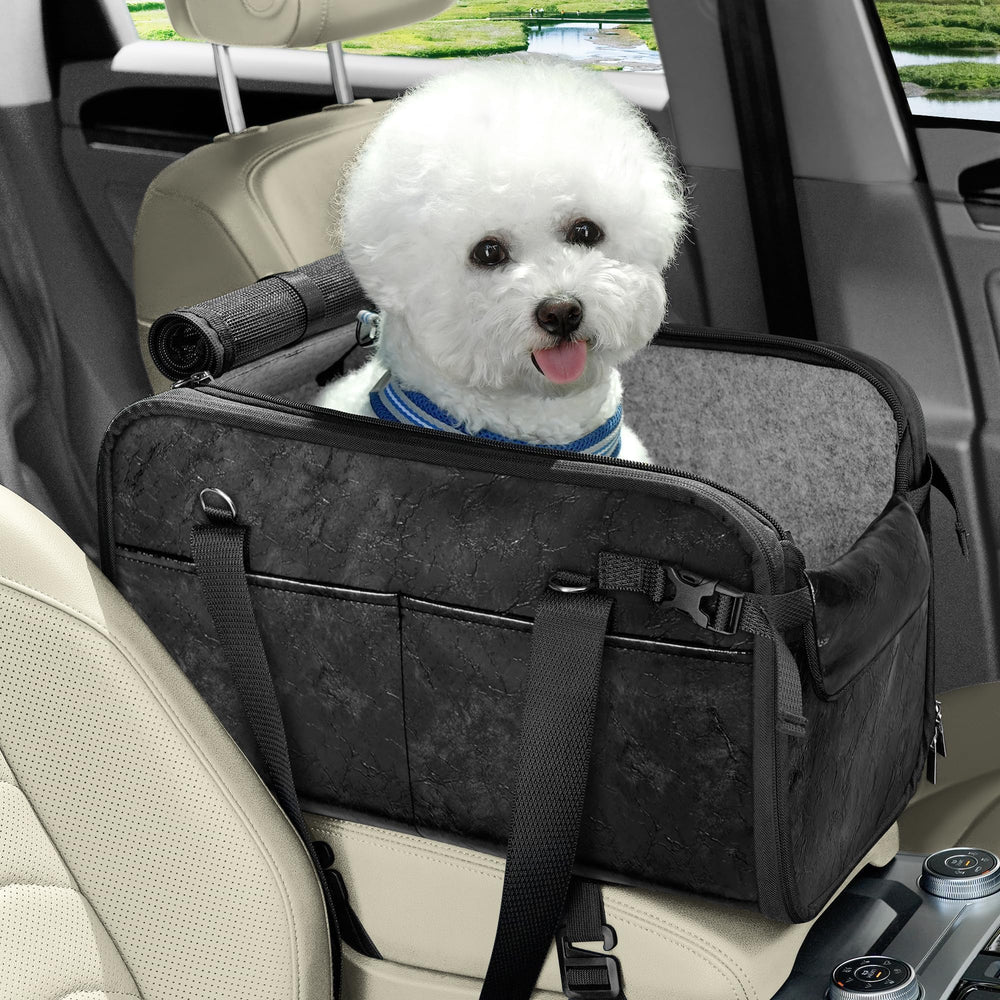 YUDODO center-console fit for pets up to 20lbs, keeps them comfy.