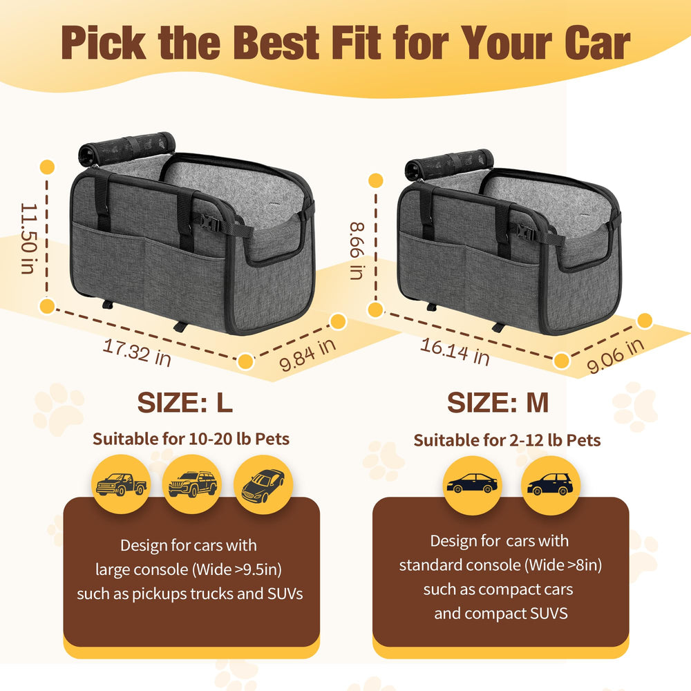 YUDODO dog car seat safety rope and headrest improve pet security.