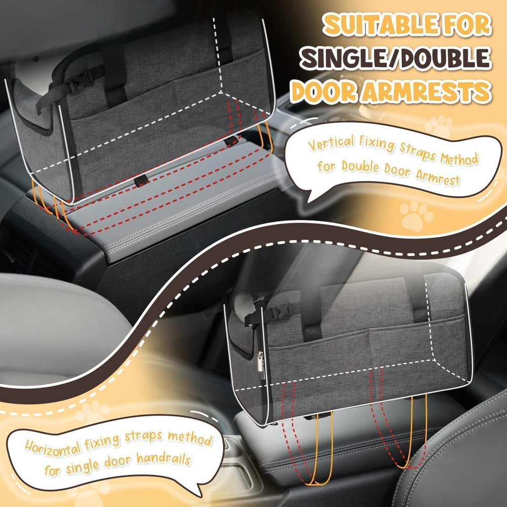 YUDODO dog car seat waterproof bottom keeps upholstery clean during adventures.