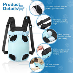 YUDODO dog carrier breathable mesh keeps pets comfortable in any weather.