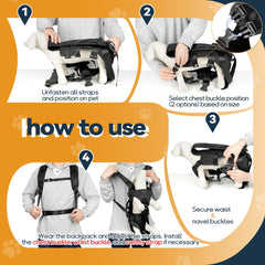 YUDODO dog front carrier-legs-out demonstrates legs-out setup for better ventilation