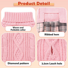 YUDODO pink dog winter clothes model during outdoor walk