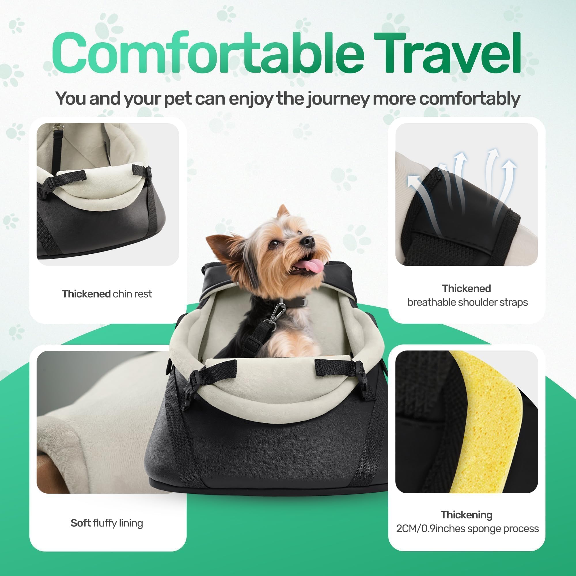 YUDODO elevated pup view offers wider outside sight for calmer journeys