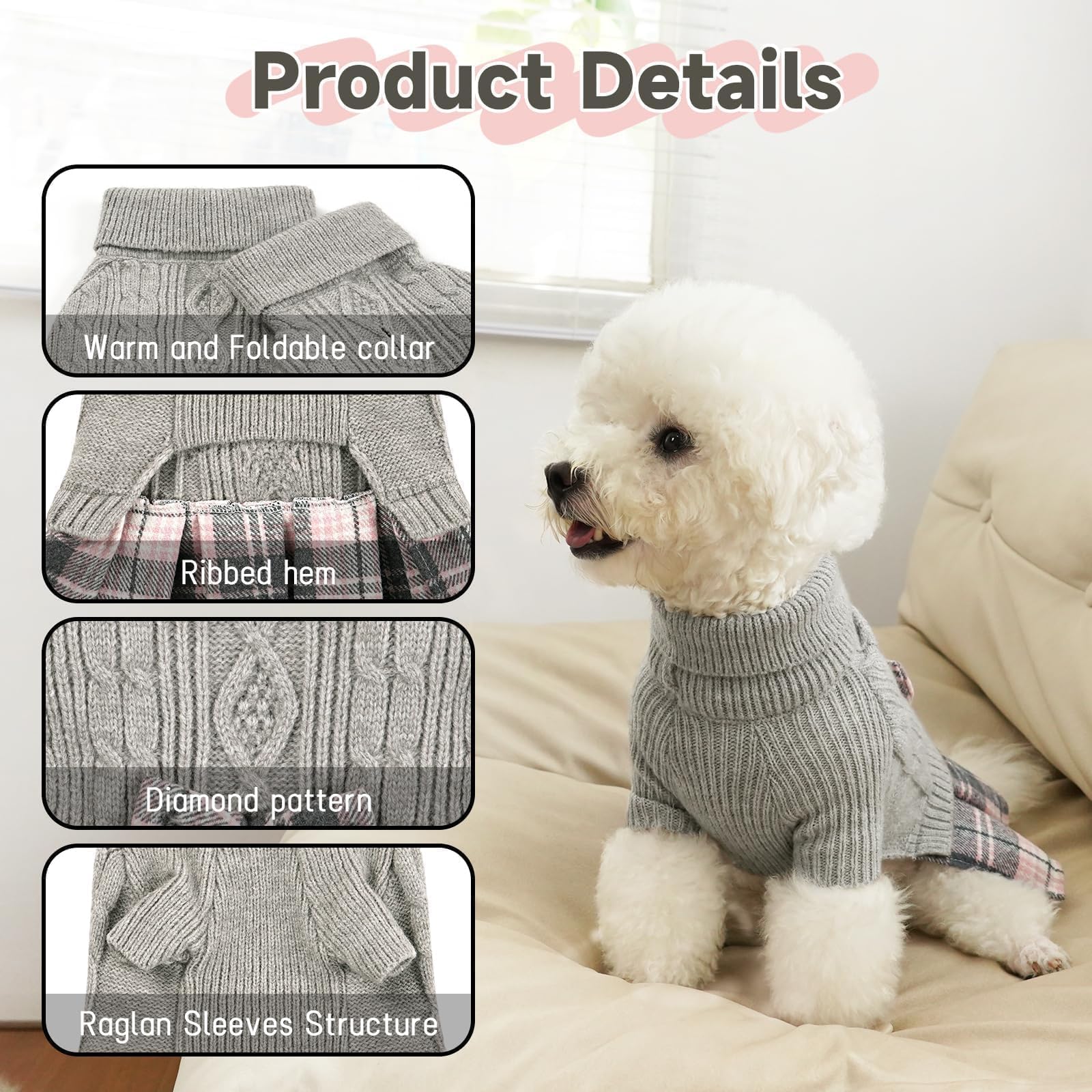 YUDODO fabric closeup highlights machine-washable material and durable knit.