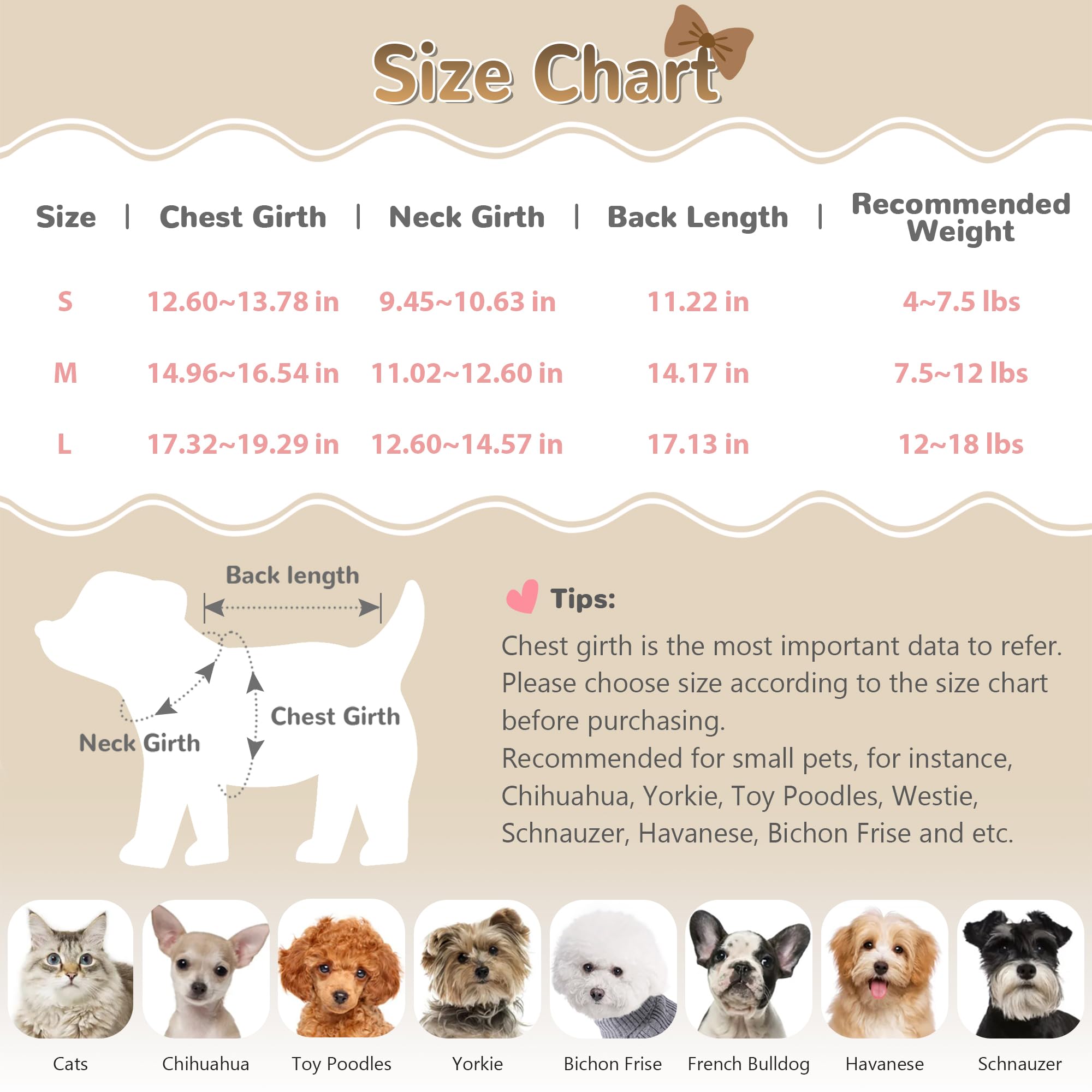 YUDODO fleece small dog sweater dress bowtie back view highlights festive style