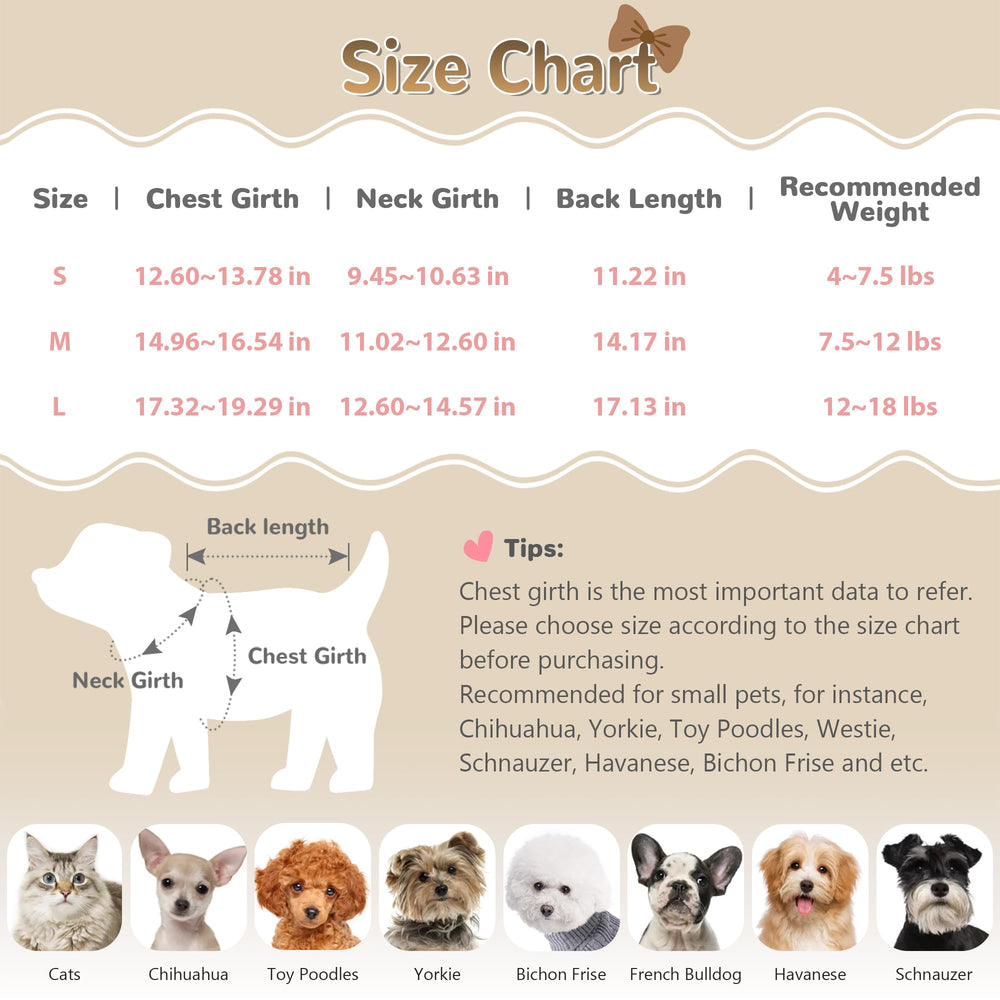 YUDODO fleece small dog sweater dress bowtie back view highlights festive style