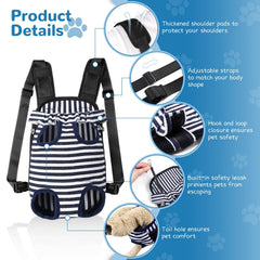YUDODO front carrier adjustable strap closeup, secure fit and comfortable support for small pets.