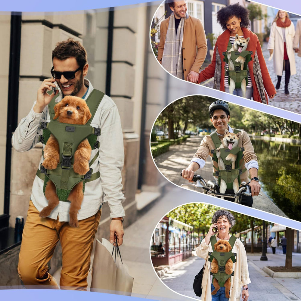 YUDODO in-use on walks demonstrates close, convenient access for pets.