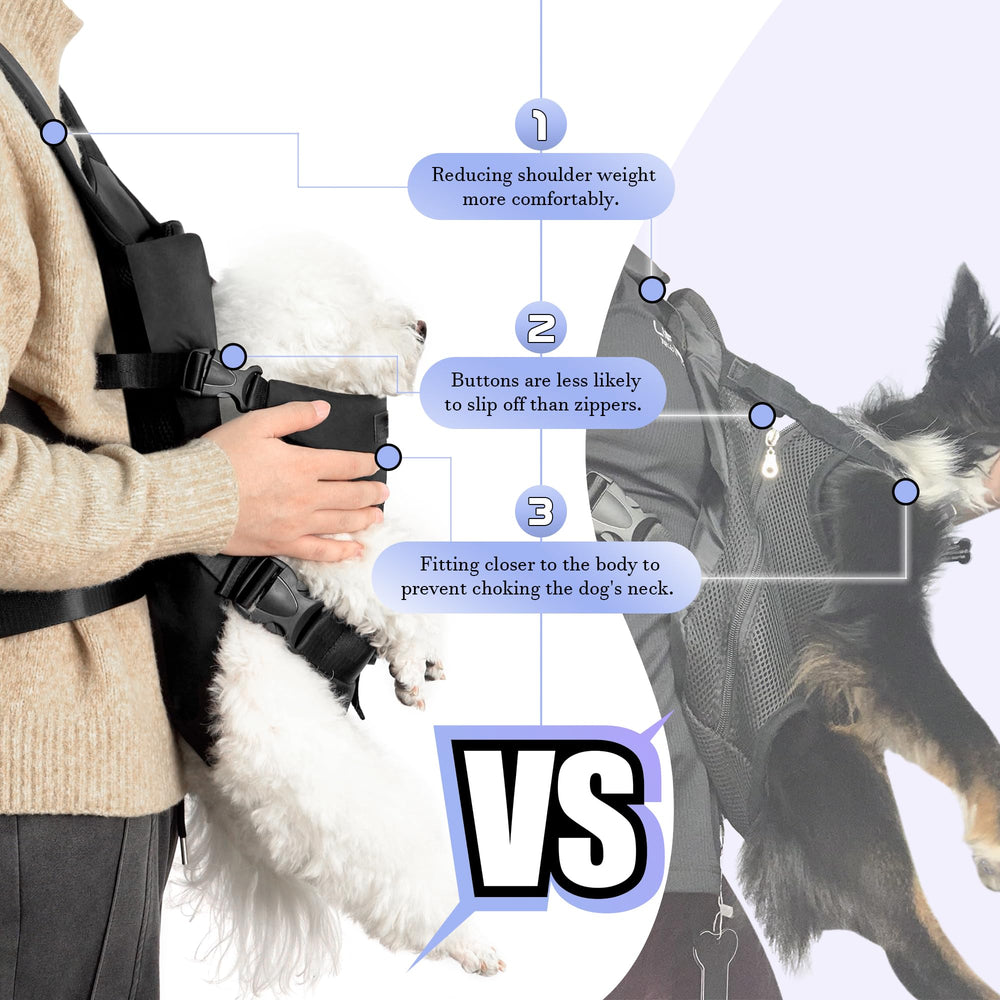 YUDODO front pet carrier breathable mesh provides all-day pet comfort.