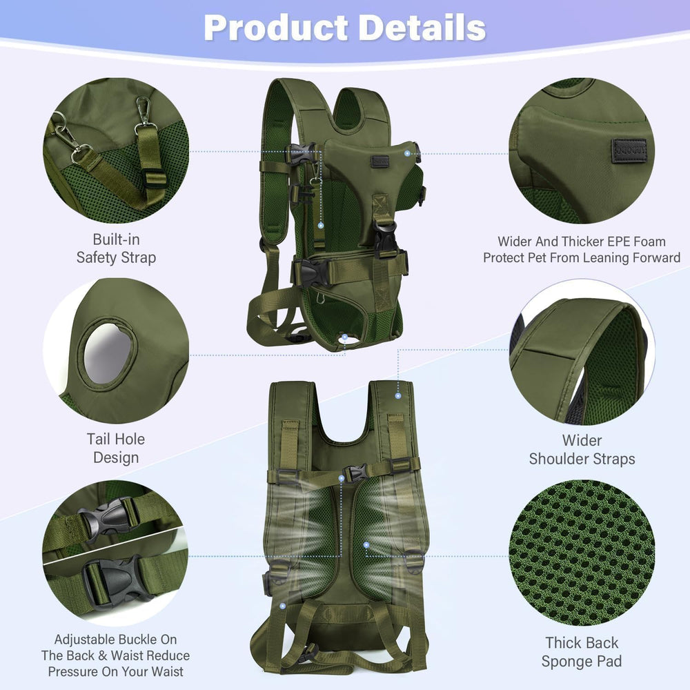 YUDODO carrier is suited for walking, hiking, biking, and travel.