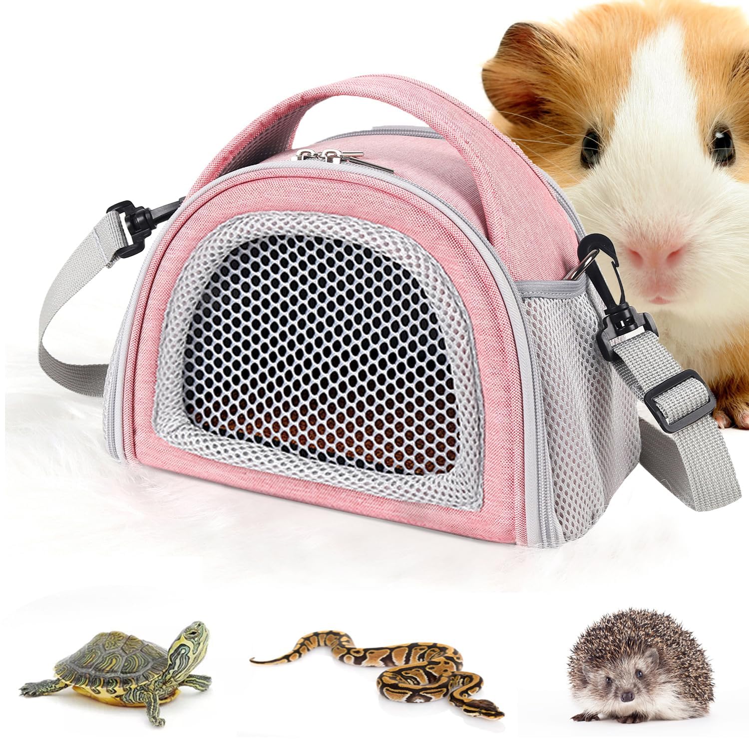 YUDODO hamster carrier bag with breathable mesh for comfortable travel.