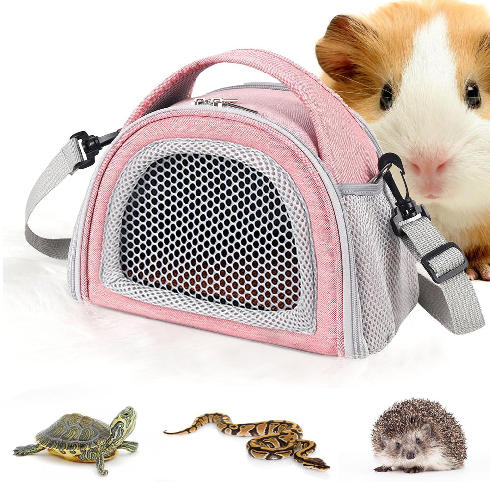 YUDODO hamster carrier bag with breathable mesh for comfortable travel.