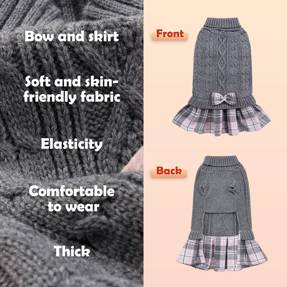 YUDODO knitted pet winter sweater texture highlighting soft fabric and warmth for cold days