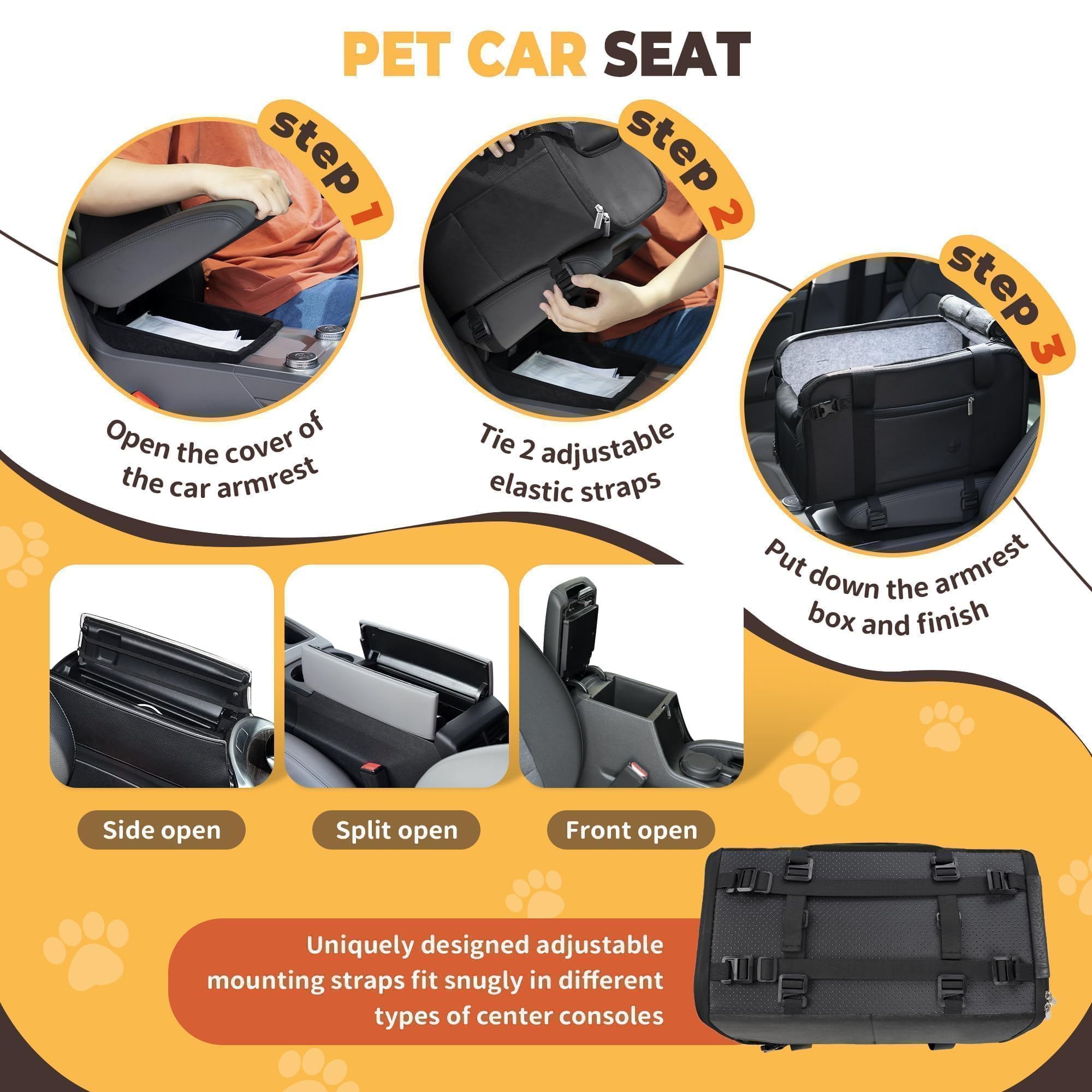 YUDODO large dog car seat waterproof bottom keeps interior clean.