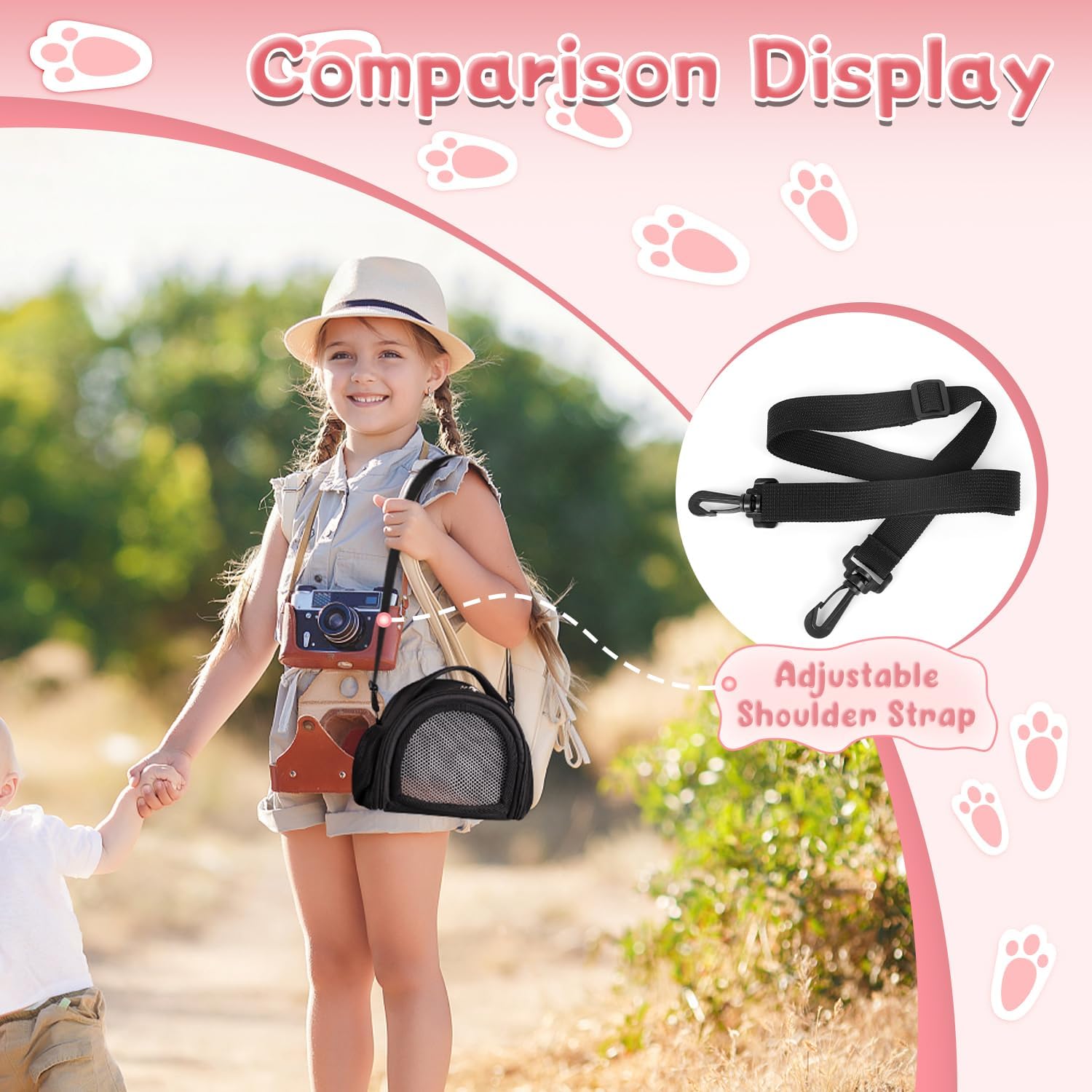 YUDODO outdoor travel hamster carrier in use with hedgehog companion