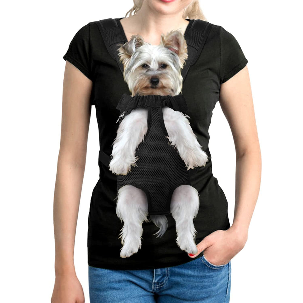 YUDODO front carrier with breathable mesh keeps small pets comfortable on outdoor trips