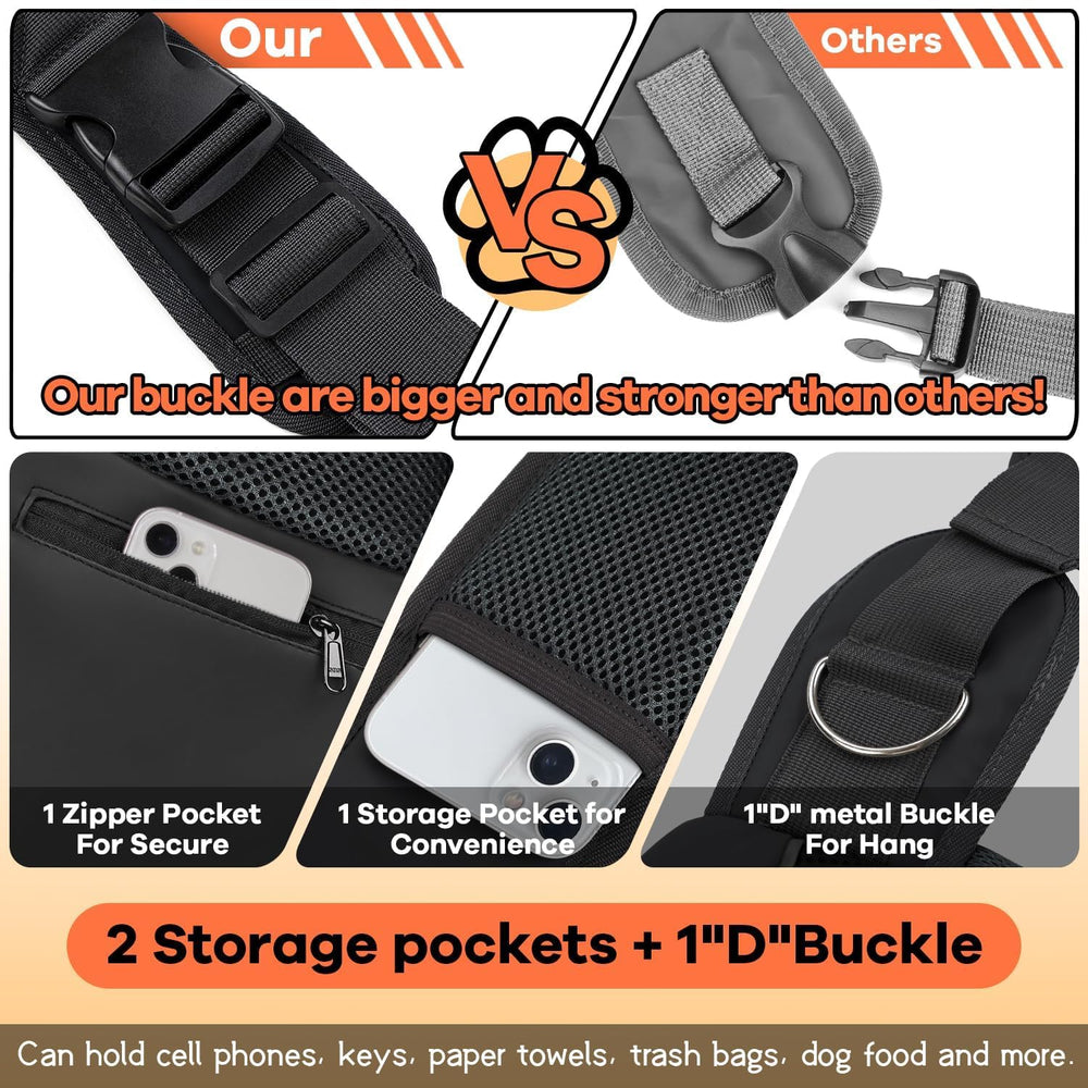 YUDODO large zipper pocket stores essentials during trips