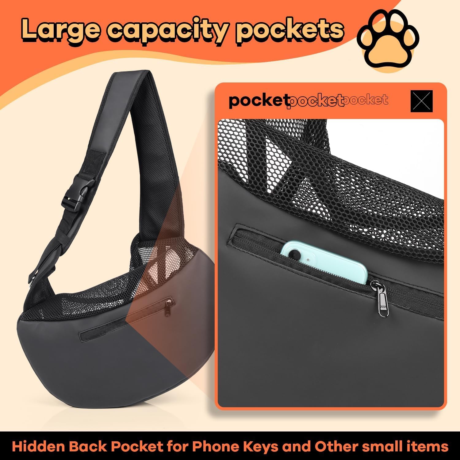 YUDODO pink carrier design shown for a stylish pet carry option.